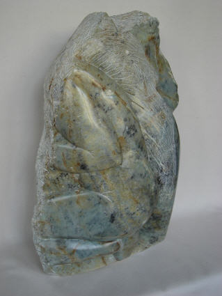 Knieender Torso mit Flügel,(Vorderseite)Speckstein,ca.27X17X38cm